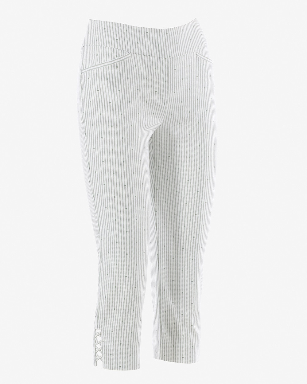 Dotted Stripes Josie Slim Capri Pants
