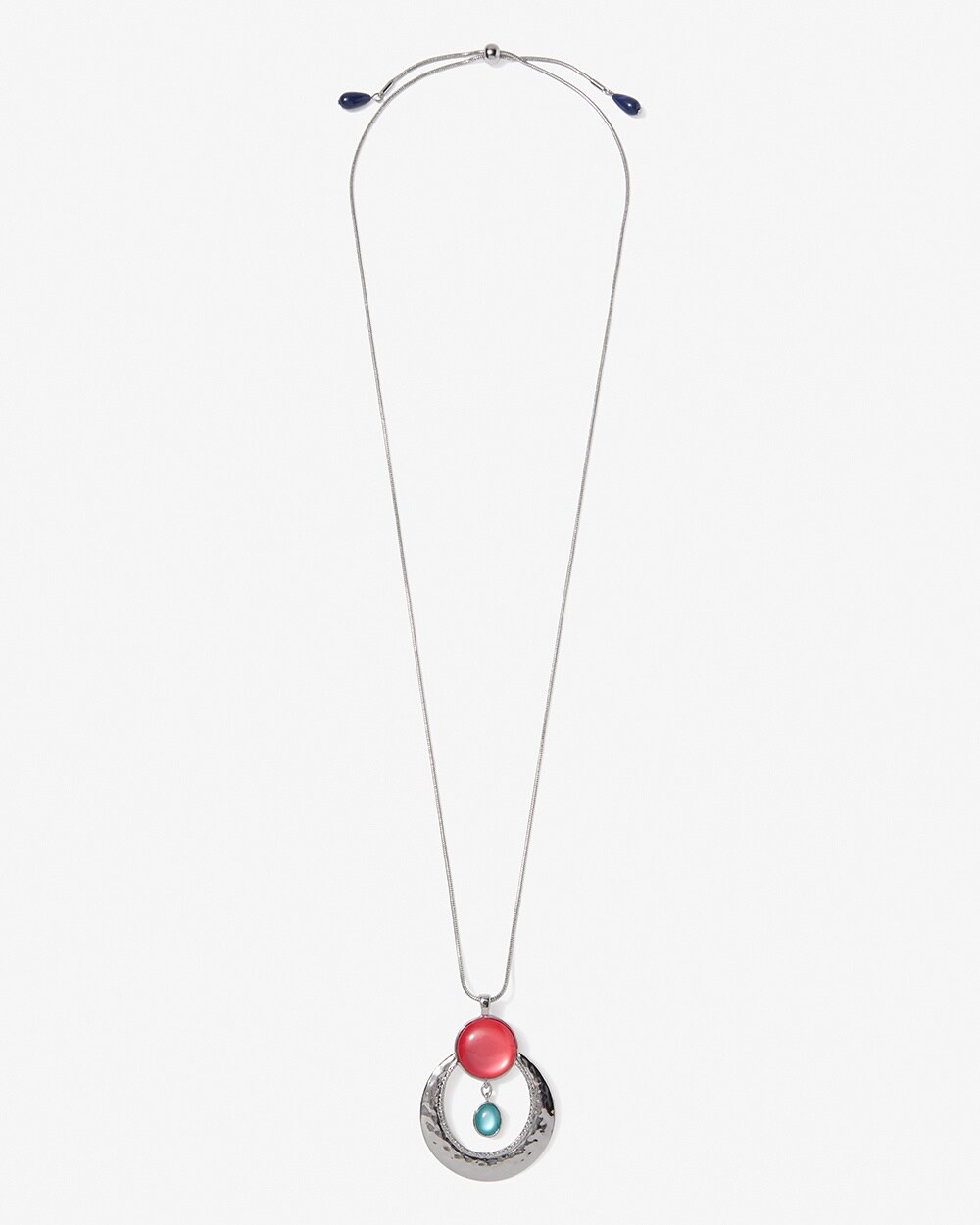 Multicolor Reversible Adjustable Pendant Necklace