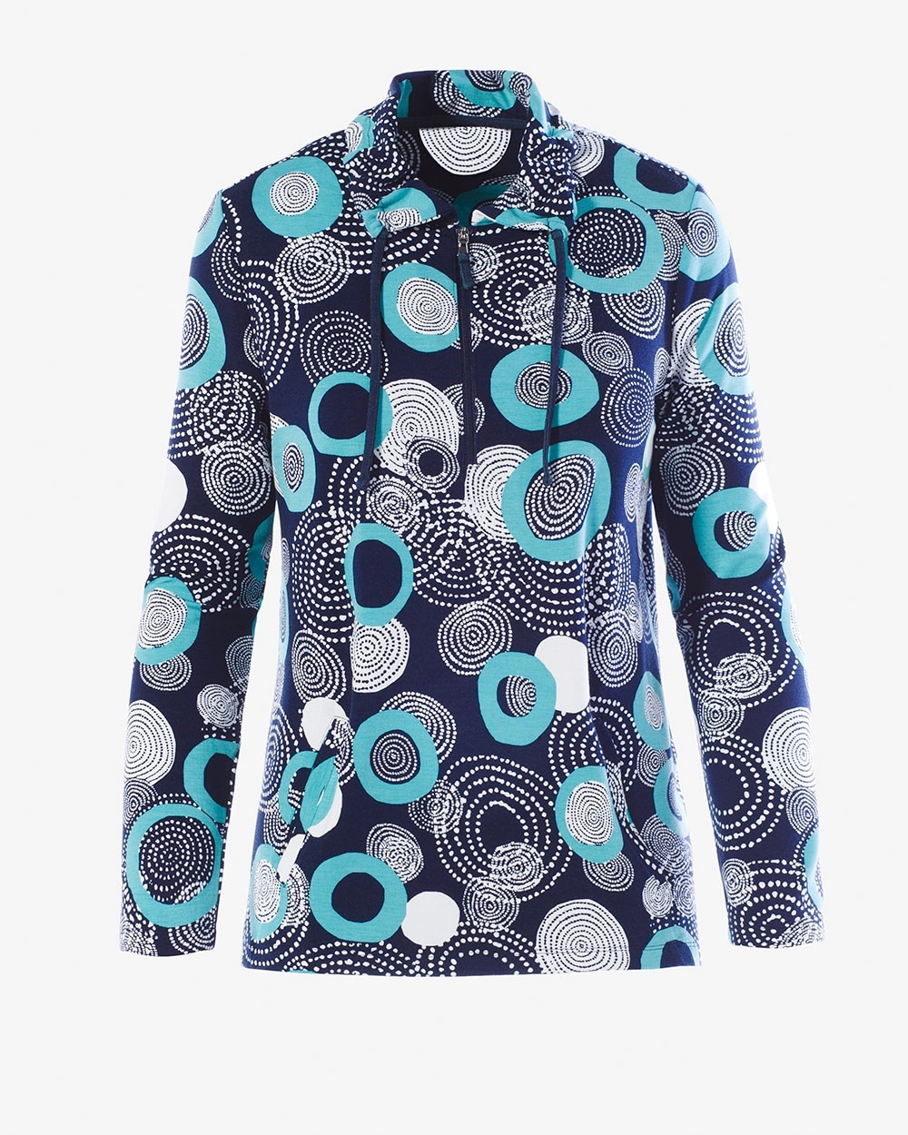 Weekends Doodle Dots Scuba Pullover Jacket