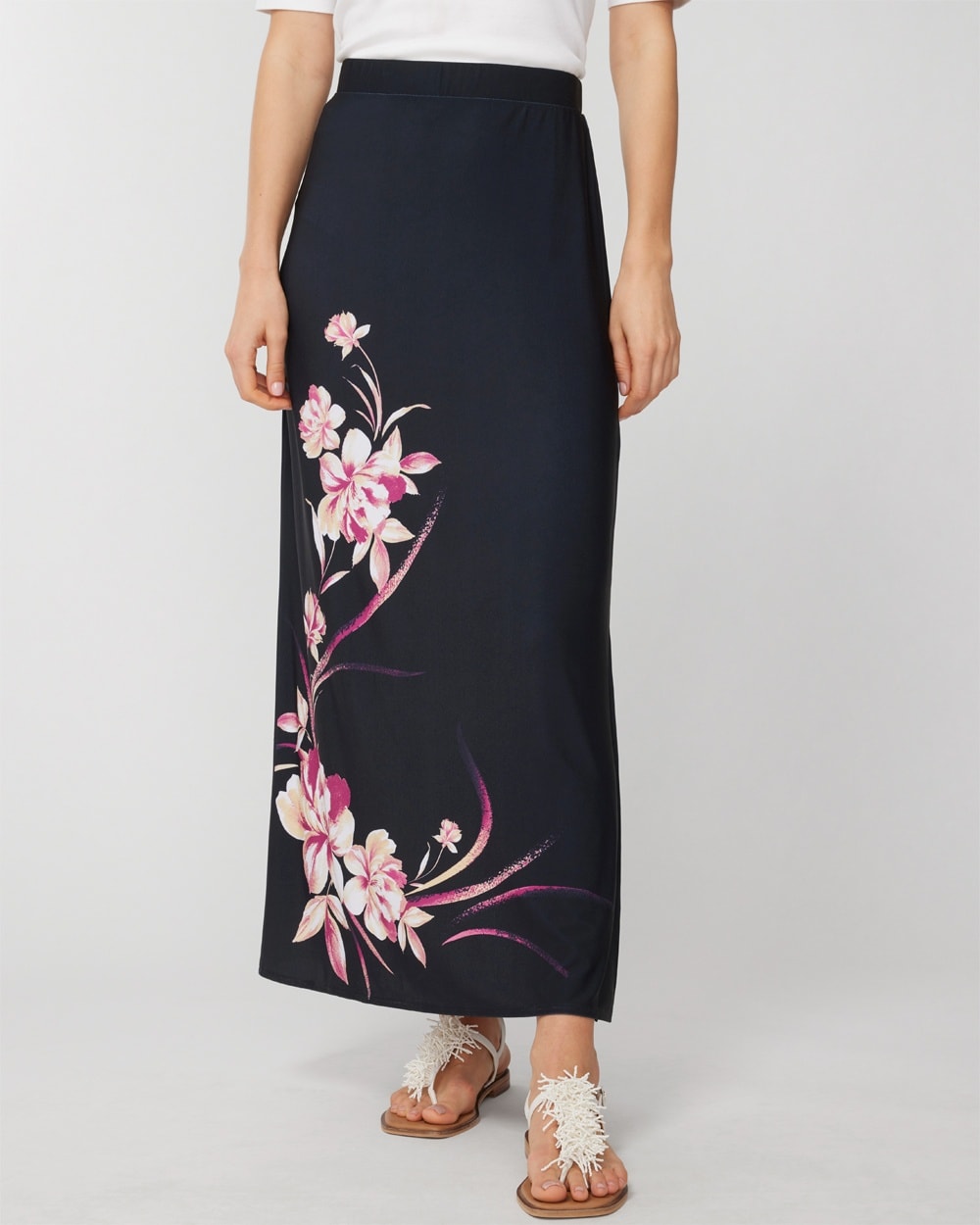 Luxurious Floral Maxi Skirt