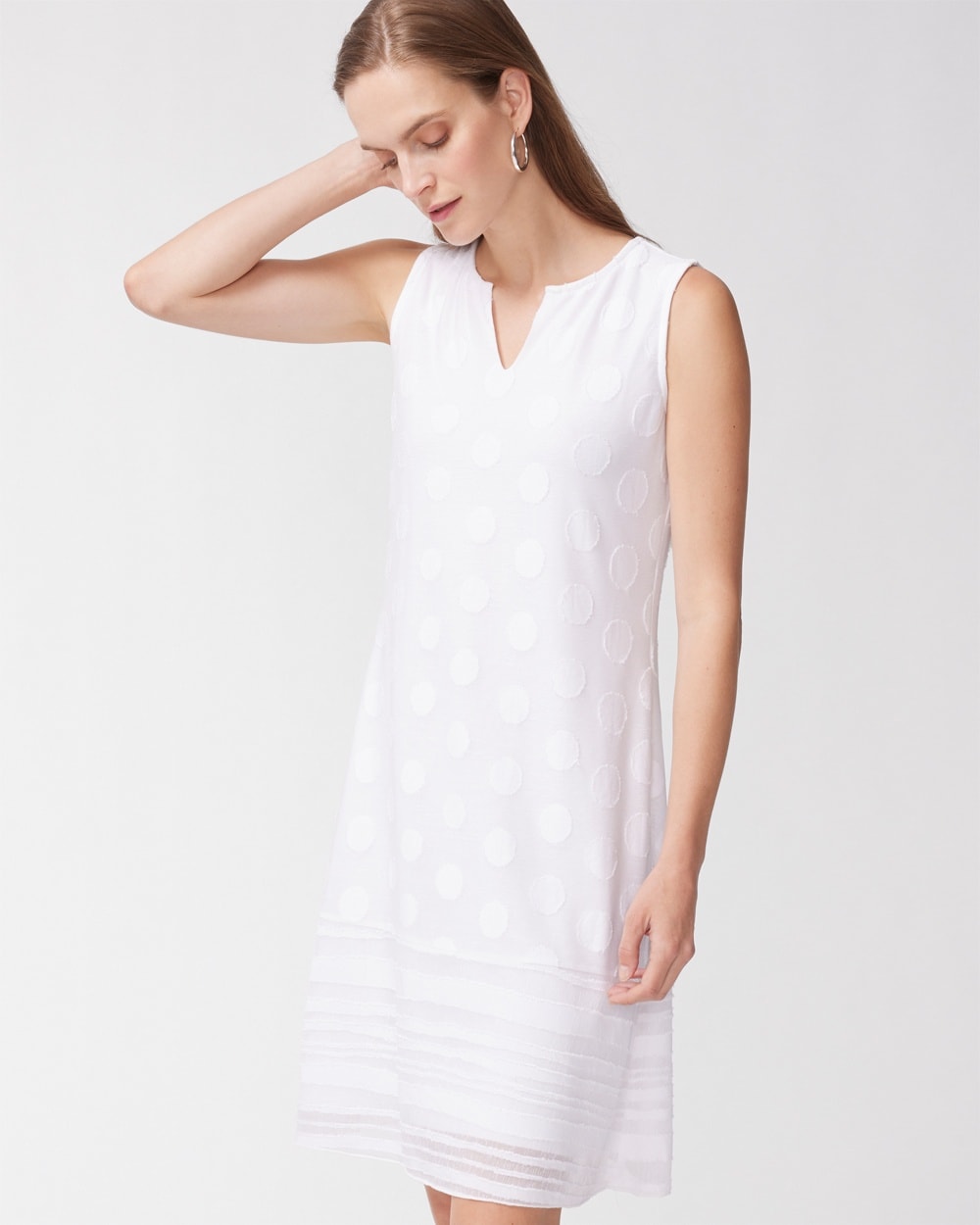 Circle Stripe Kimmi Knee-Length Burnout Dress