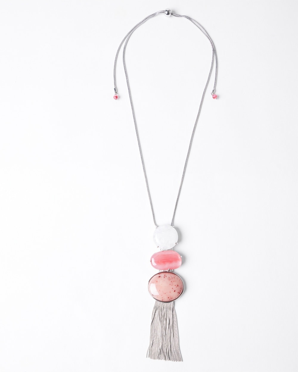 Soft Stone Mix Adjustable Pendant Necklace