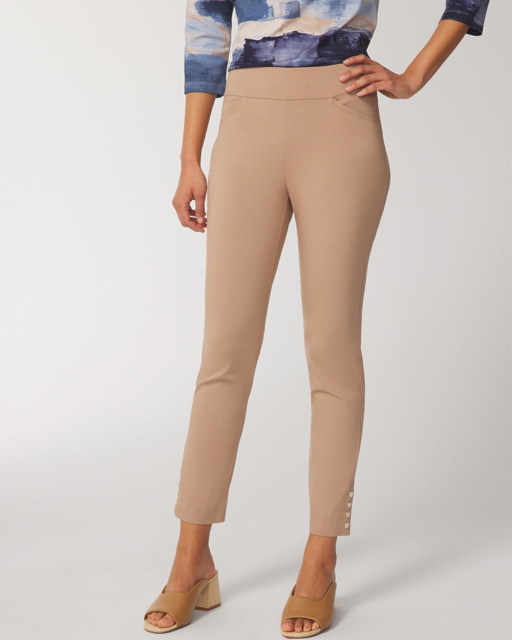 Perfect Stretch Snap-Hem Josie Slim Ankle Pants - Chico's Off The