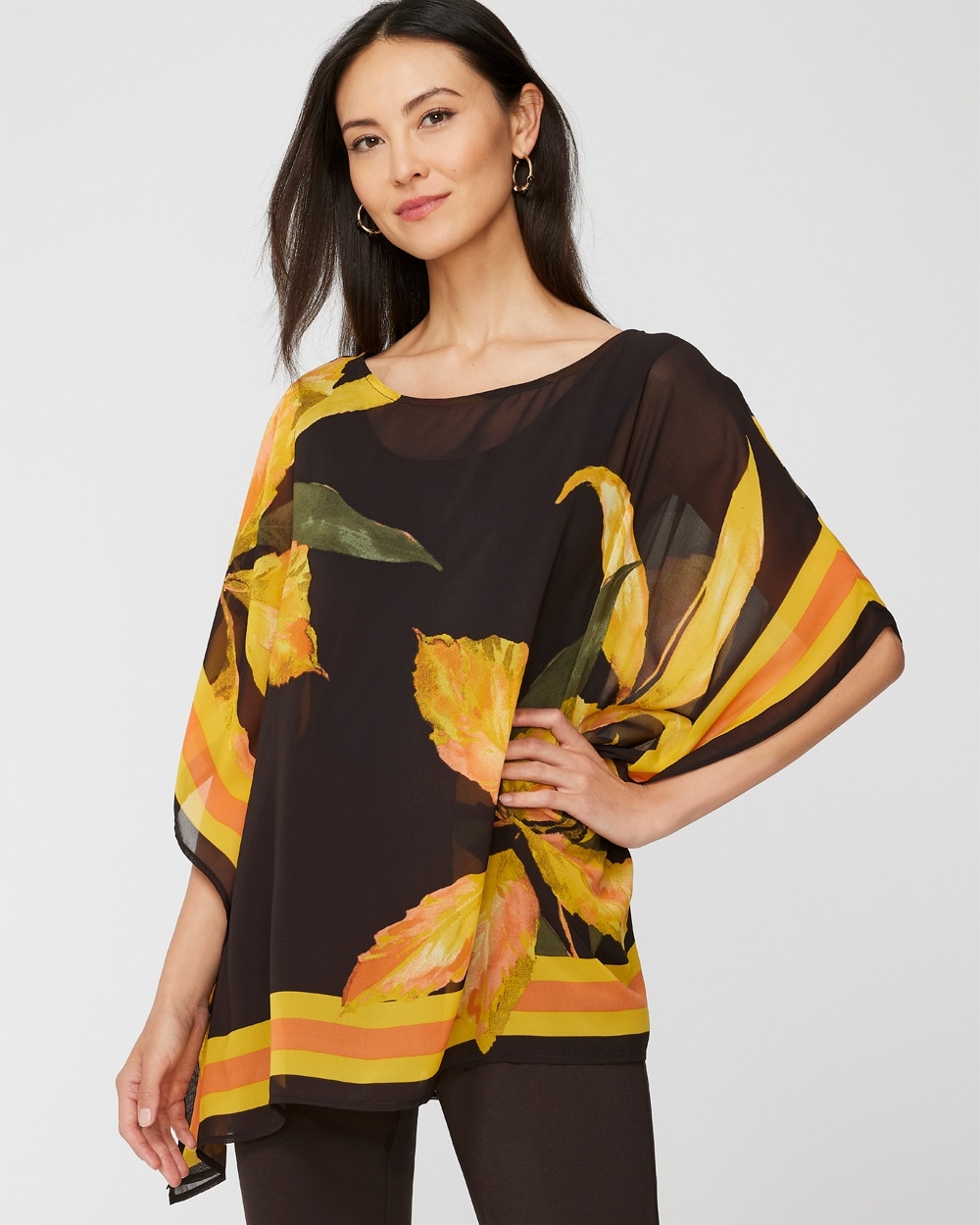 Plunging Palm Poncho