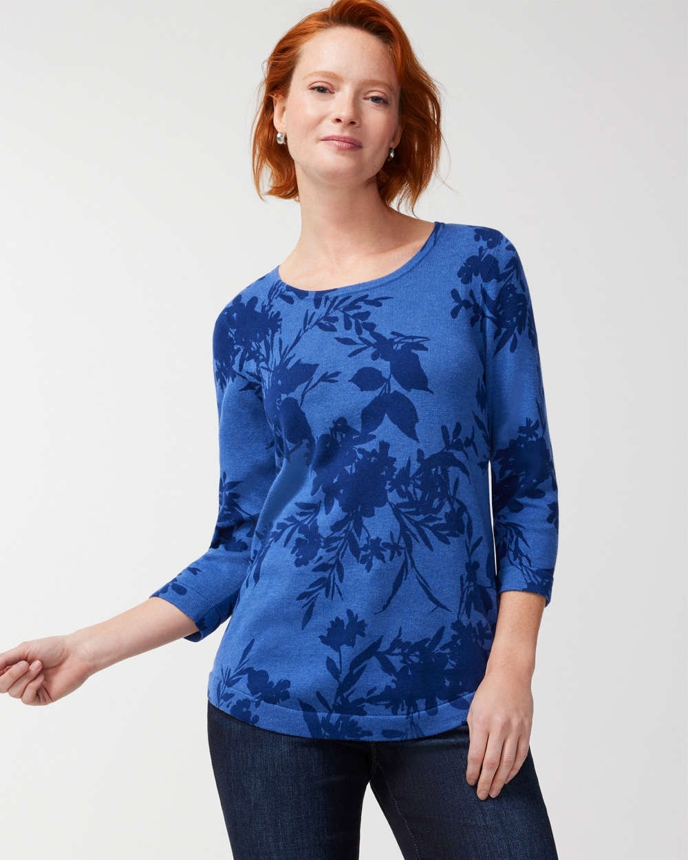 Enchanted Shadow Curved-Hem Pullover