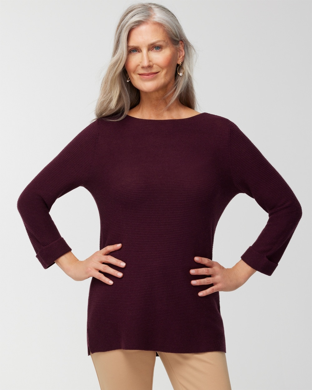 Touch of Cashmere Ribbed Tunic