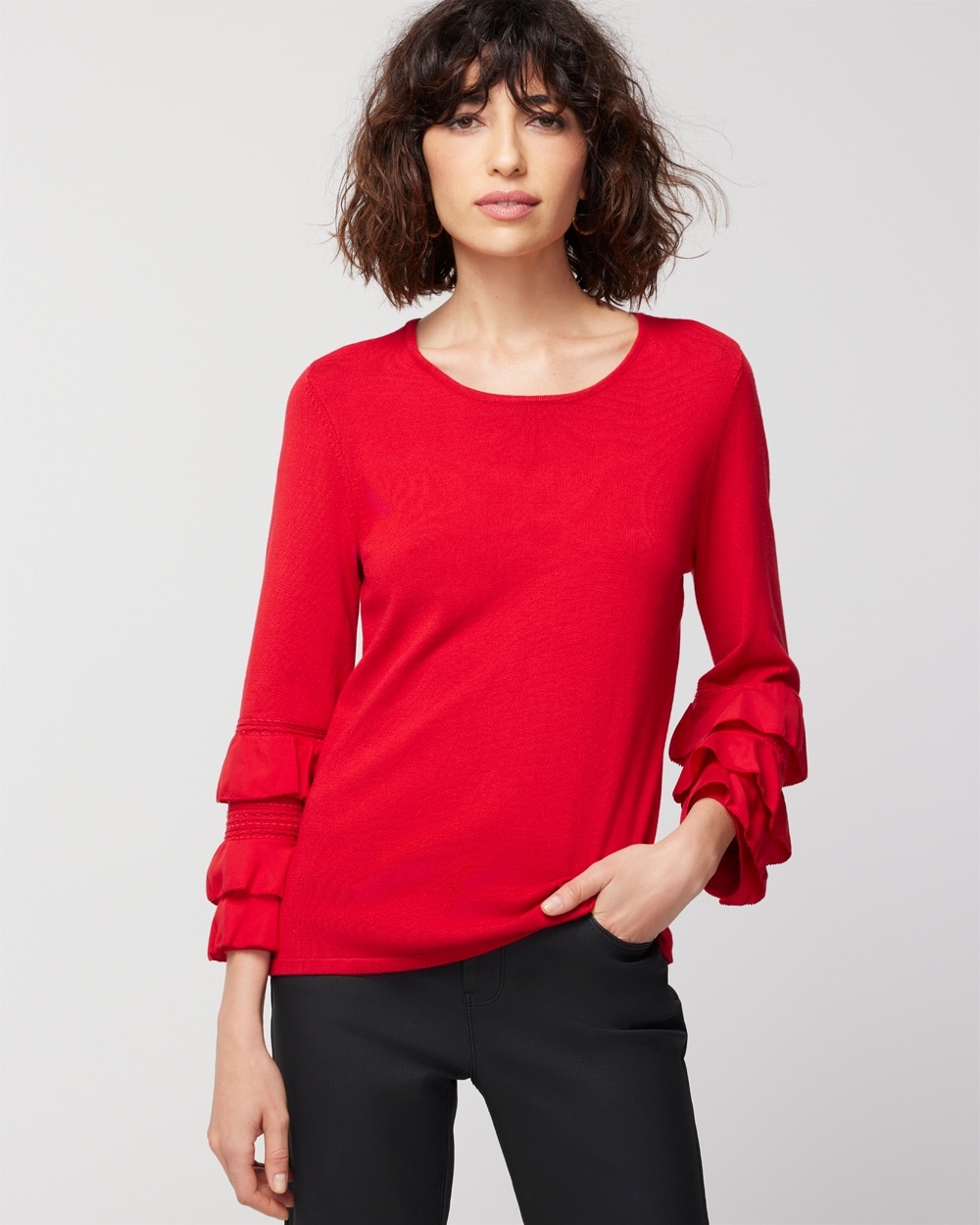 Layered Sleeve Sweater