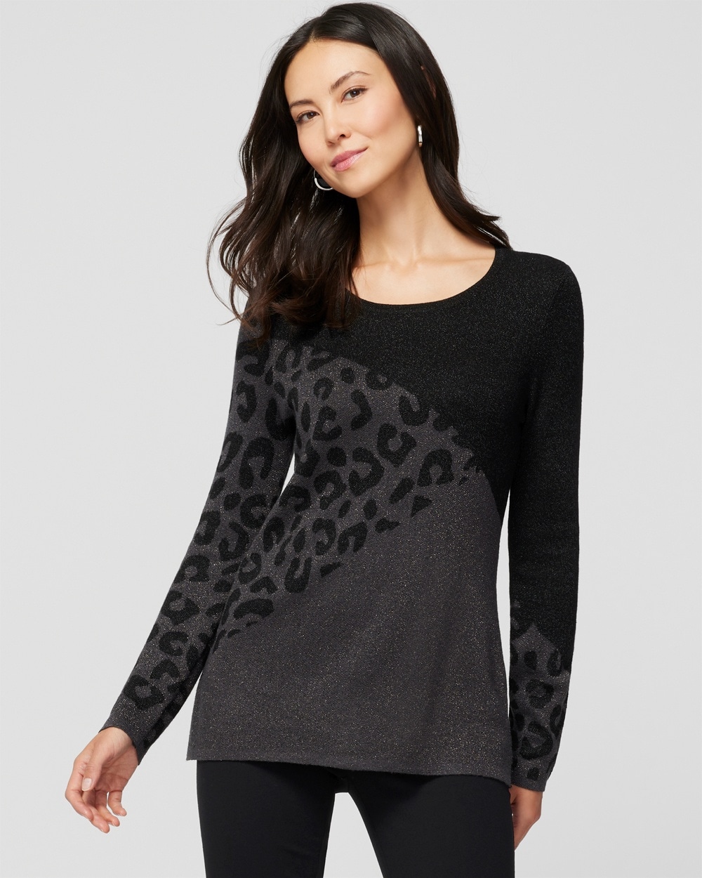 Dark Cheetah Colorblock Sweater
