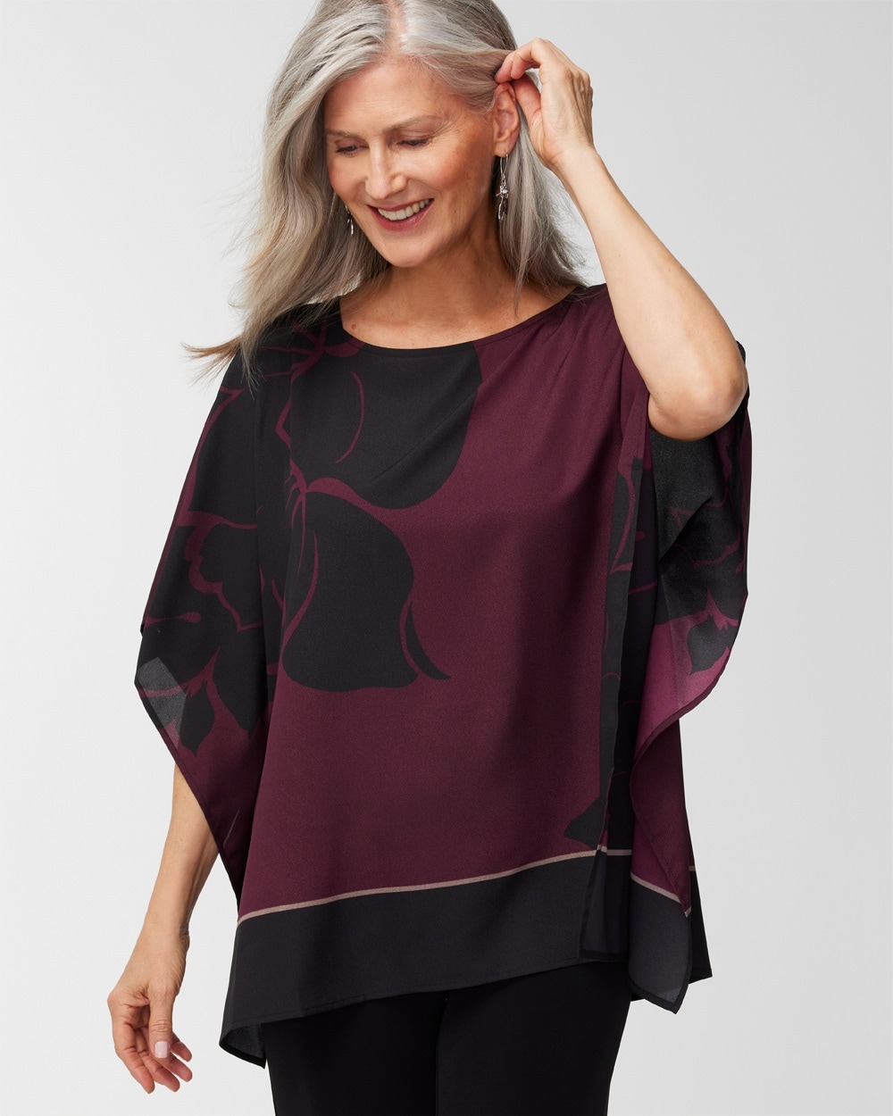 Exploded Flowers Poncho