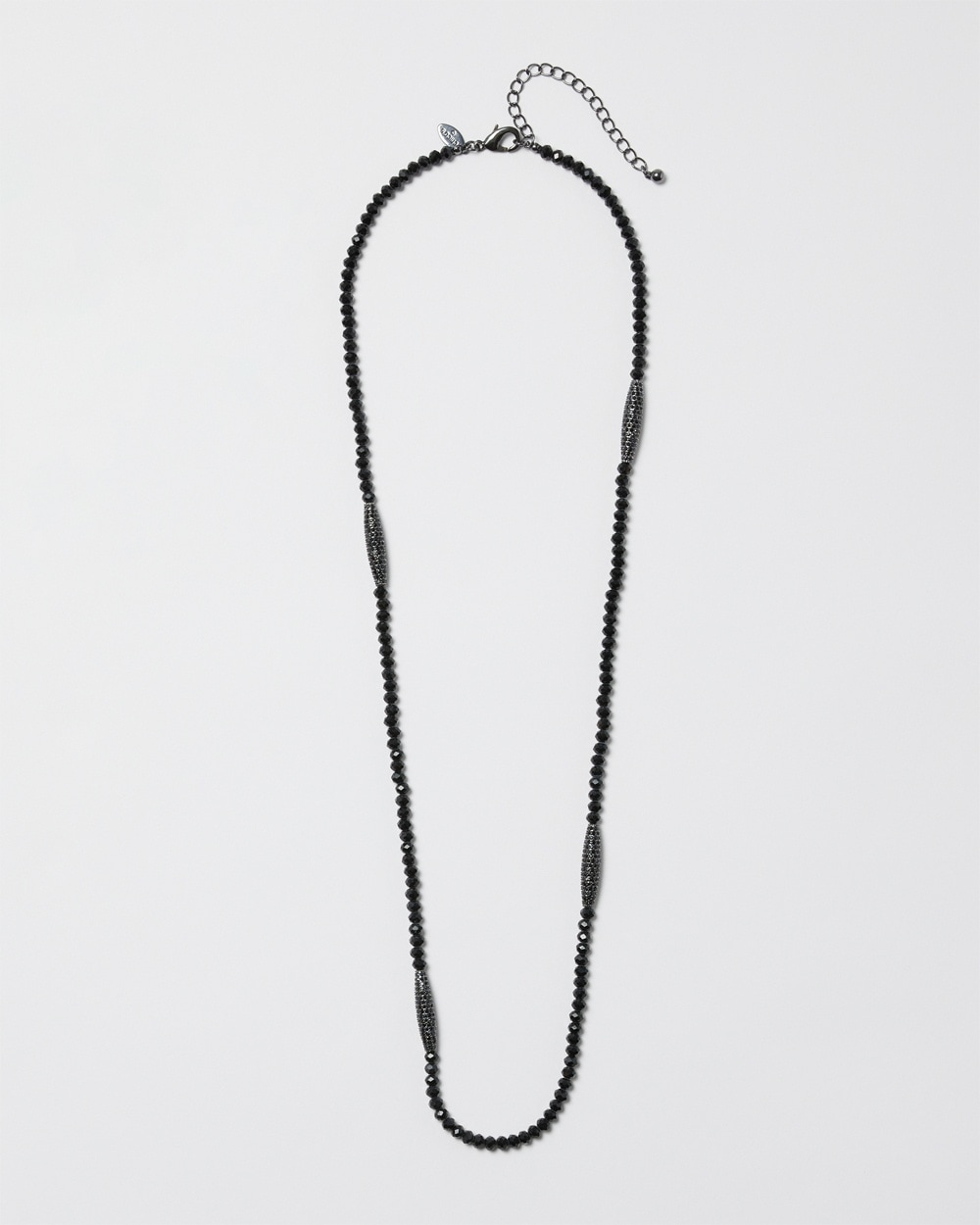 Black Sparkle Singlestrand Necklace