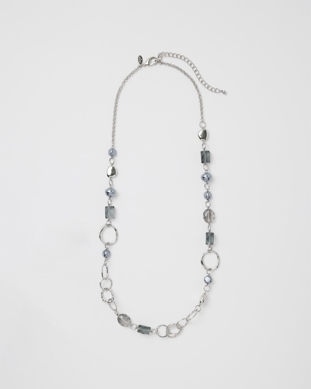 Midnight Faux Pearl Mix Singlestrand Necklace