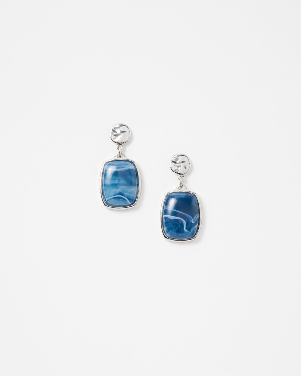 Blue Swirled Drop Earrings