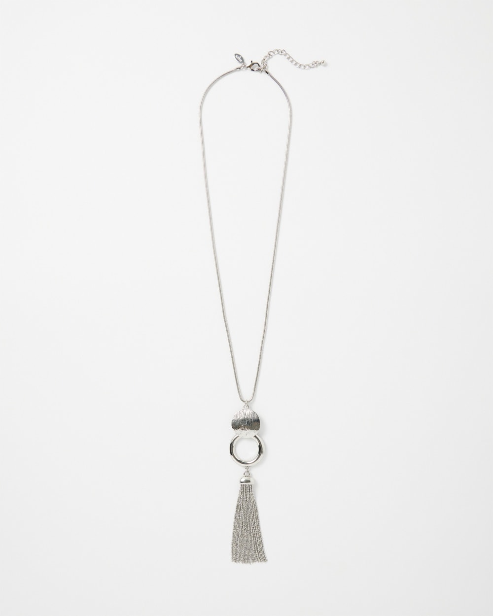 Silvertone Tassel Necklace