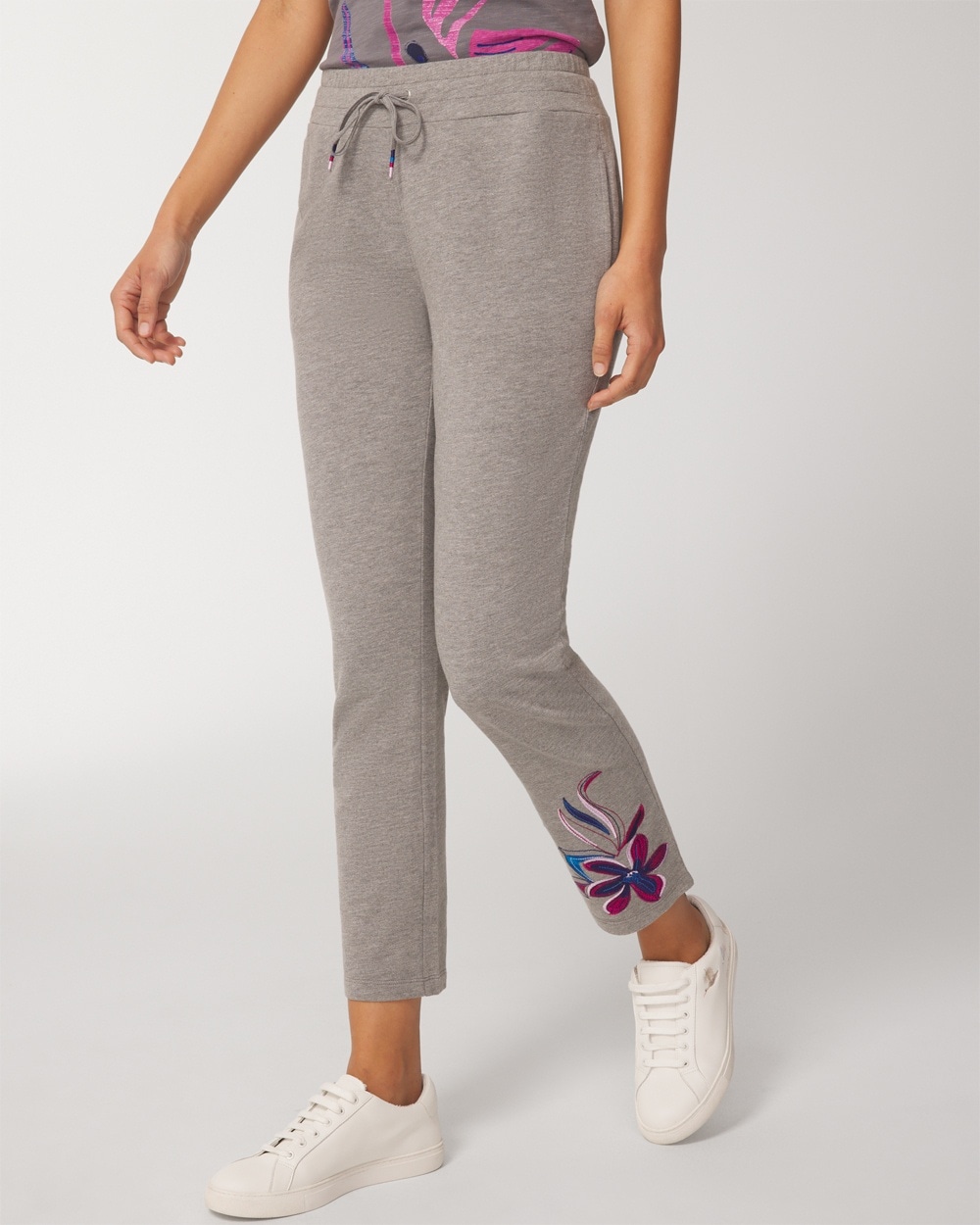 Weekends Flora Statement French Terry Drawstring Ankle Pants