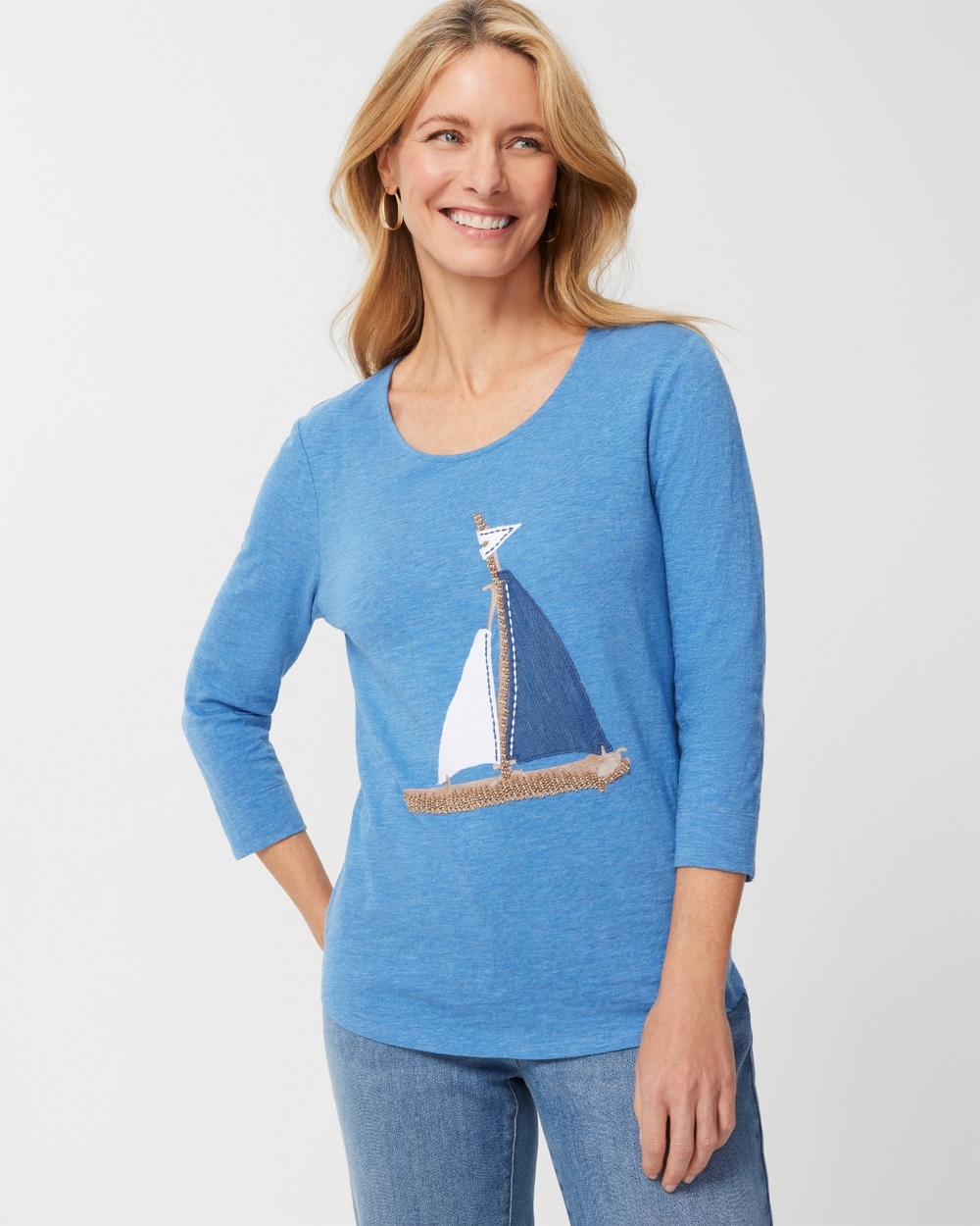 Patched Sail Boat Tee