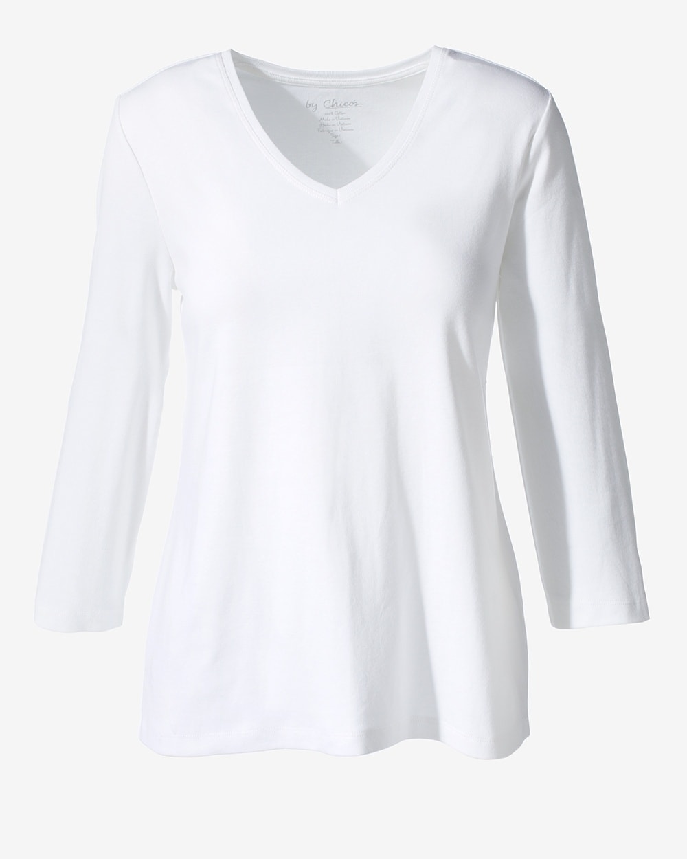 3/4-Sleeve Pullover Optic White